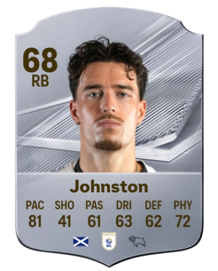 Johnston 68 Silver RB FC 27 card