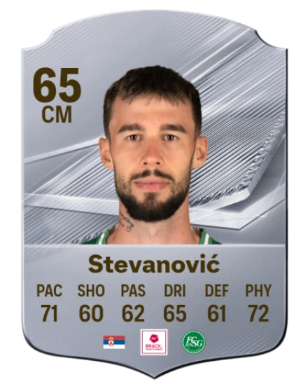 Stevanović 65 Silver CM FC 27 card