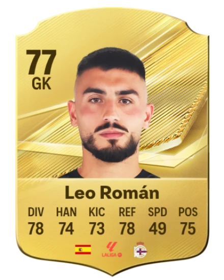 Leo Román 77 Common GK FC 26 card