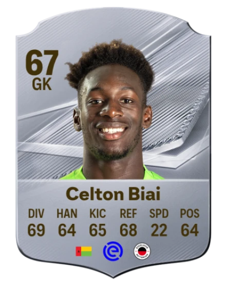 Celton Biai 67 Common GK FC 26 card