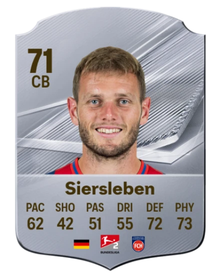 Siersleben 71 Common CB FC 26 card
