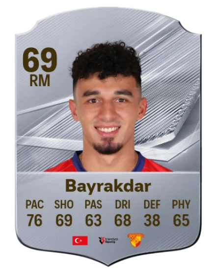 Bayrakdar 69 Common RM FC 26 card