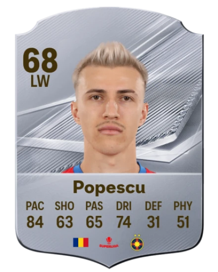 Popescu 68 Silver LW FC 27 card