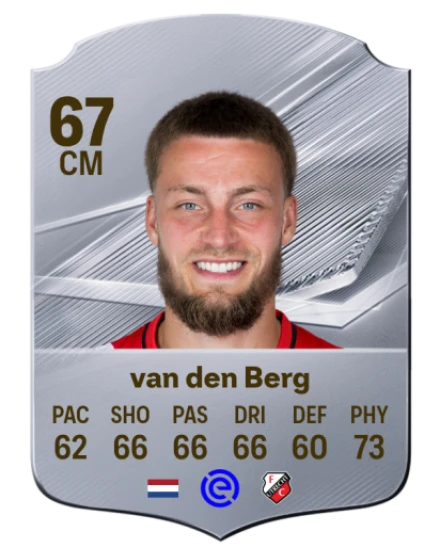 van den Berg 67 Silver CM FC 27 card