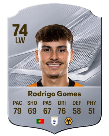 Rodrigo Gomes 74 Common LW FC 26 card