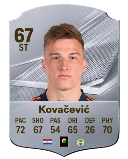 Kovačević 67 Silver ST FC 27 card