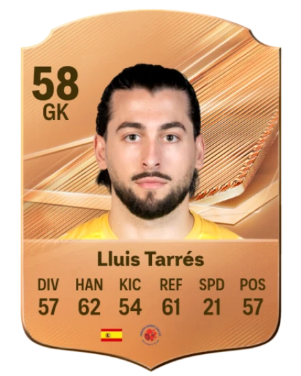 Lluis Tarrés 58 Common GK FC 26 card