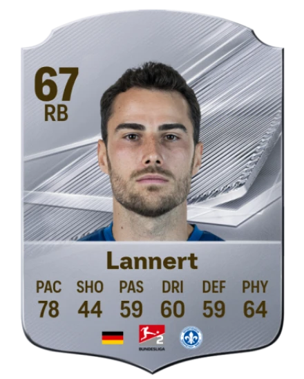 Lannert 67 Common RB FC 26 card