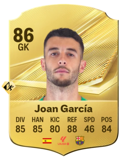 Joan García 86 Common GK FC 26 card