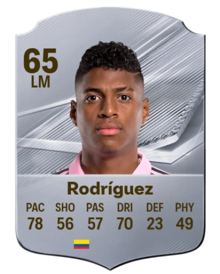 Rodríguez 65 Silver LM FC 27 card