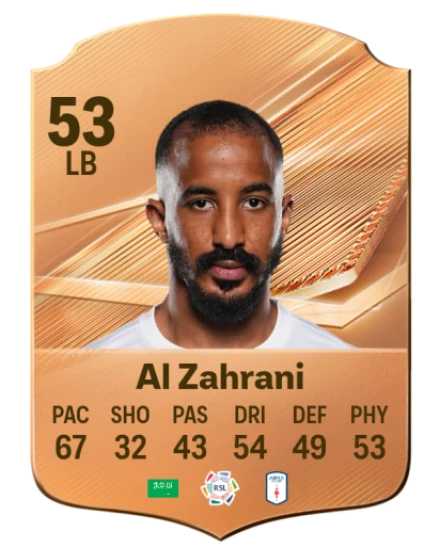 Al Zahrani 53 Bronze LB FC 27 card