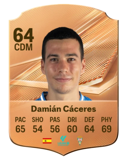 Damián Cáceres 64 Bronze CDM FC 27 card