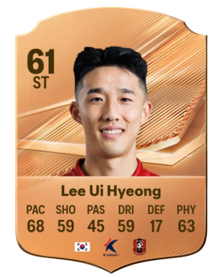 Lee Ui Hyeong 61 Bronze ST FC 27 card