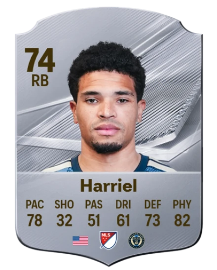 Harriel 74 Common RB FC 26 card