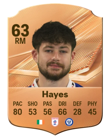 Hayes 63 Common RM FC 26 card