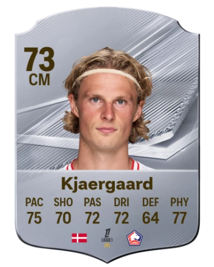 Kjaergaard 73 Rare CM FC 26 card