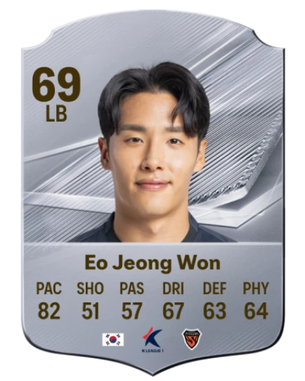 Eo Jeong Won 69 Common LB FC 26 card