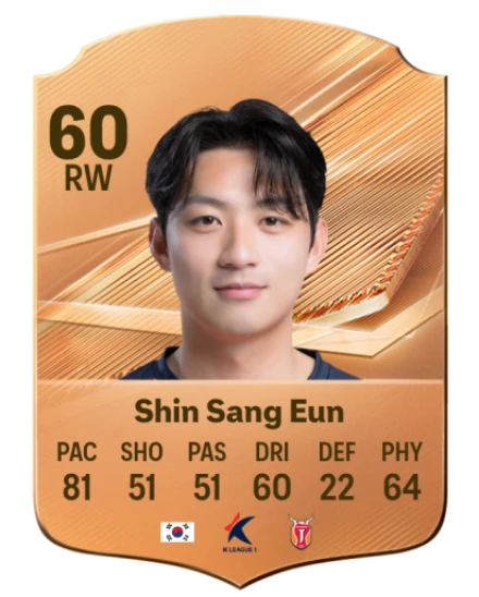 Shin Sang Eun 60 Bronze RW FC 27 card