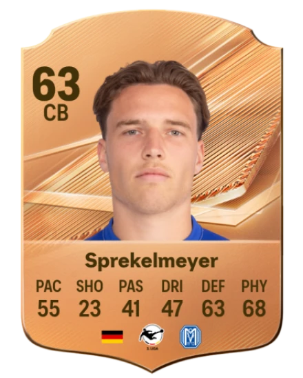 Sprekelmeyer 63 Bronze CB FC 27 card