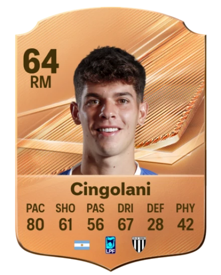 Cingolani 64 Bronze RM FC 27 card