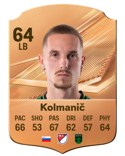 Kolmanič 64 Bronze LB FC 27 card