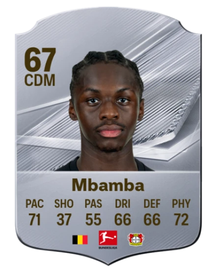 Mbamba 67 Silver CDM FC 27 card