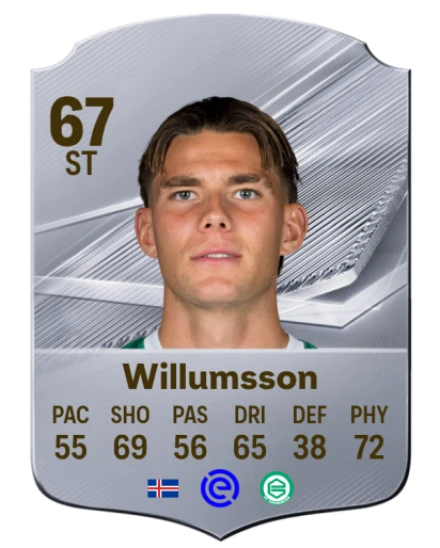 Willumsson 67 Silver ST FC 27 card