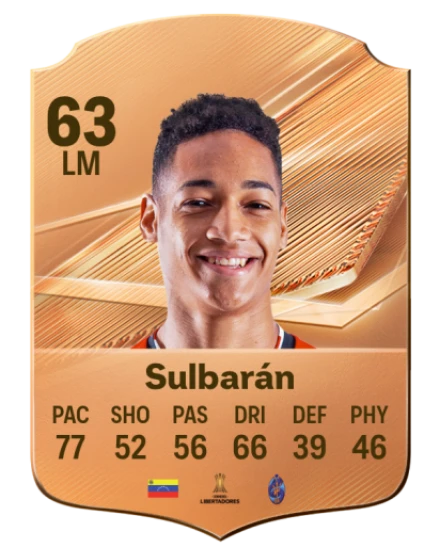 Sulbarán 63 Bronze LM FC 27 card