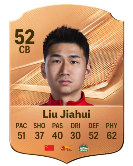 Liu Jiahui 52 Bronze CB FC 27 card