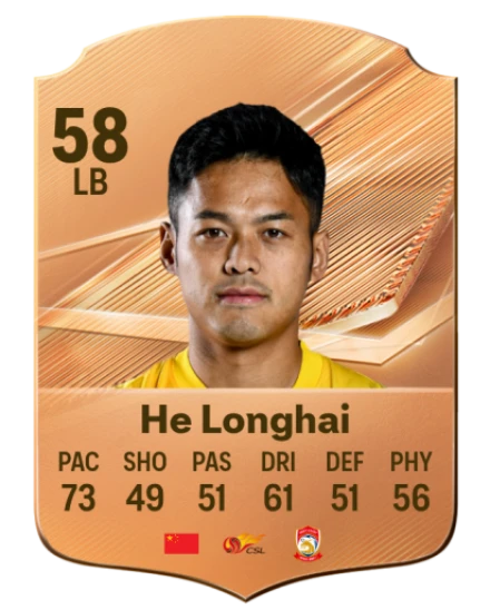 He Longhai 58 Common LB FC 26 card