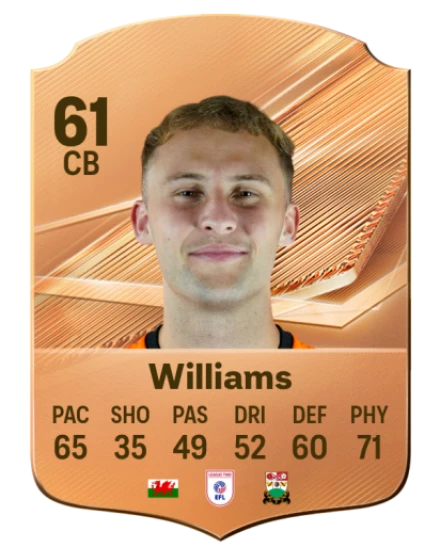 Williams 61 Bronze CB FC 27 card