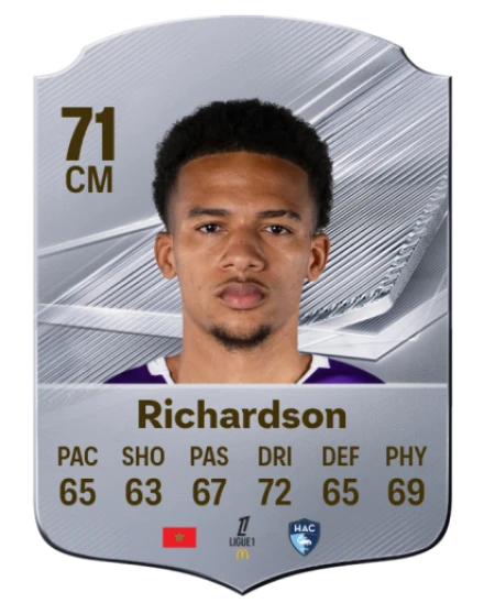 Richardson 71 Common CM FC 26 card