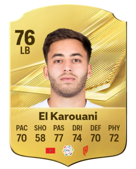El Karouani 76 Rare LB FC 26 card