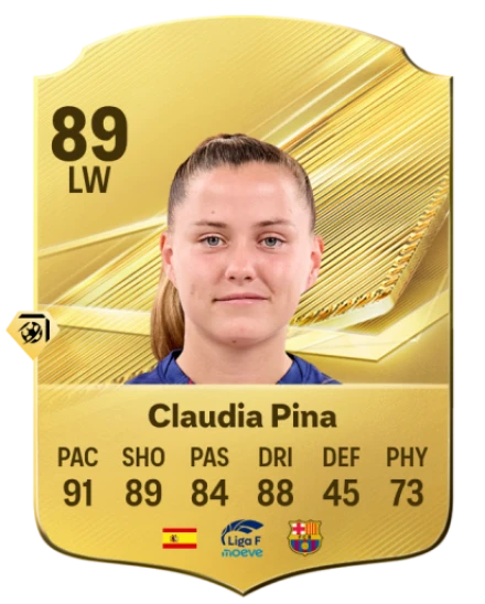 Claudia Pina 89 Common LW FC 26 card