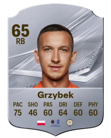 Grzybek 65 Silver RB FC 27 card