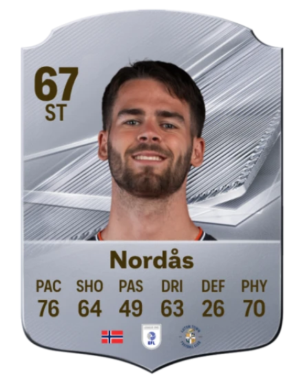 Nordås 67 Silver ST FC 27 card