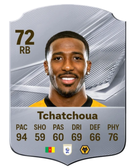 Tchatchoua 72 Silver RB FC 27 card