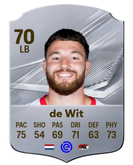 de Wit 70 Common LB FC 26 card