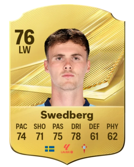 Swedberg 76 Gold LW FC 27 card