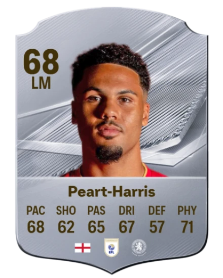Peart-Harris 68 Silver LM FC 27 card