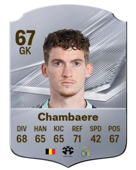 Chambaere 67 Silver GK FC 27 card
