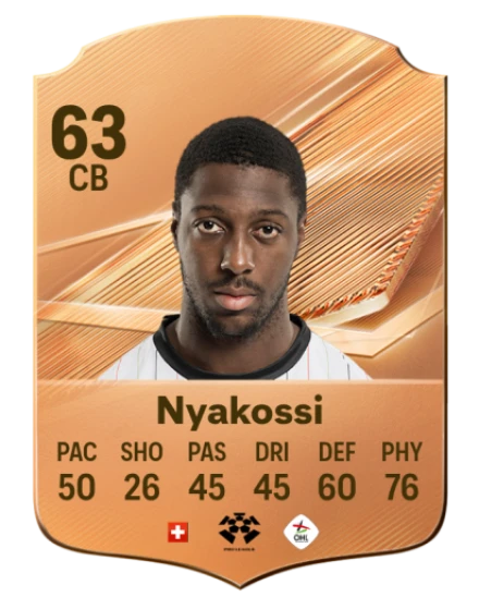 Nyakossi 63 Bronze CB FC 27 card