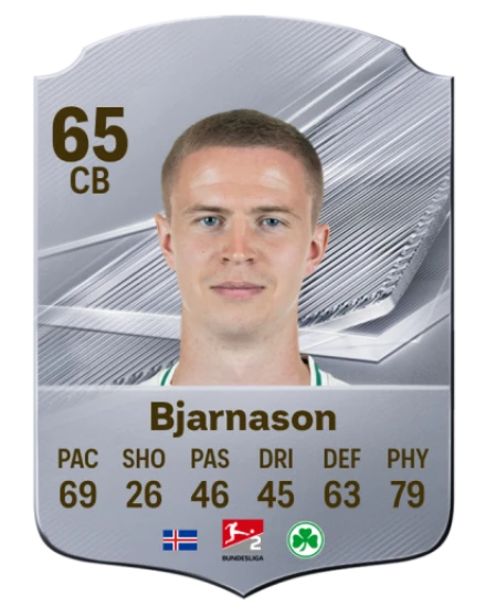Bjarnason 65 Common CB FC 26 card