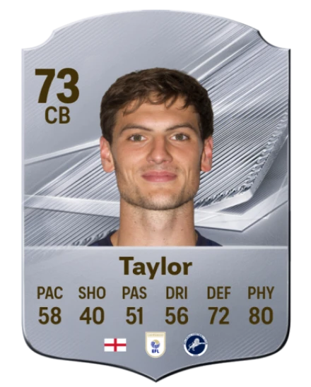 Taylor 73 Common CB FC 26 card