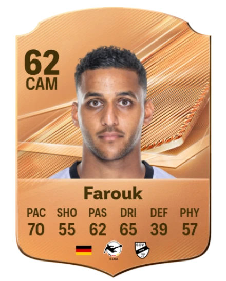 Farouk 62 Bronze CAM FC 27 card