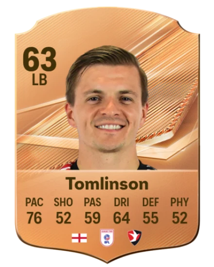 Tomlinson 63 Common LB FC 26 card