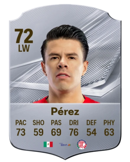 Pérez 72 Silver LW FC 27 card