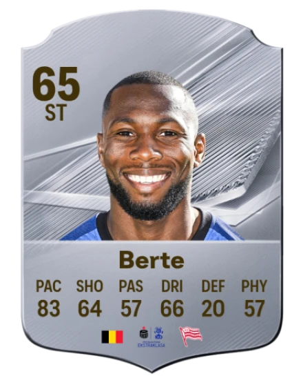 Berte 65 Silver ST FC 27 card