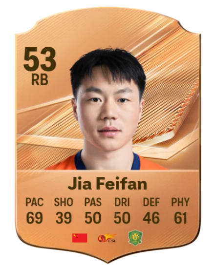 Jia Feifan 53 Bronze RB FC 27 card
