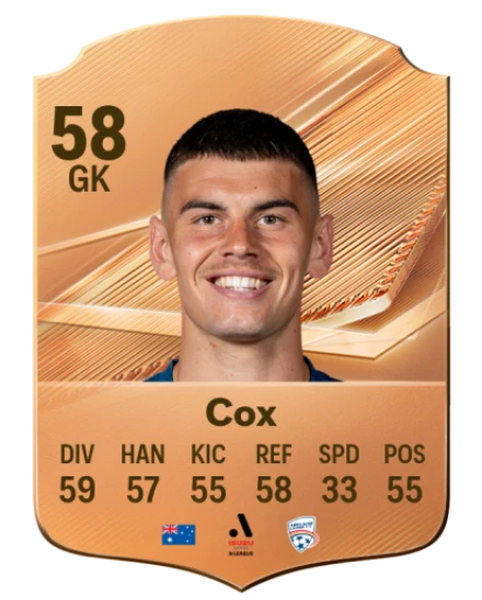 Cox 58 Bronze GK FC 27 card